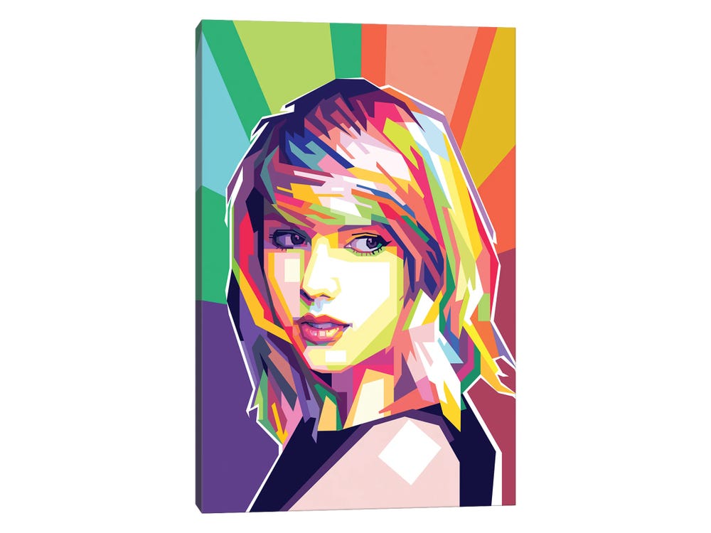 Taylor Swift by Dayat Banggai Fine Art Paper Poster ( People > celebrities  > musicians > Taylor Swift art) - 24x16x.25, Taylor Swift Canvas Wall Art