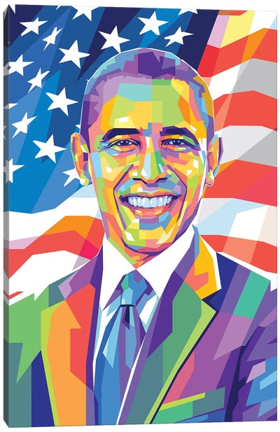Barack Obama Canvas Art Print - Dayat Banggai