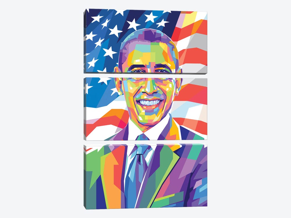 Barack Obama by Dayat Banggai 3-piece Canvas Art