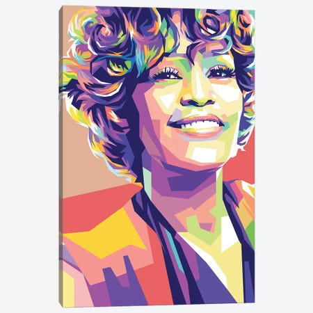 Whitney Houston Canvas Print #DYB79} by Dayat Banggai Art Print
