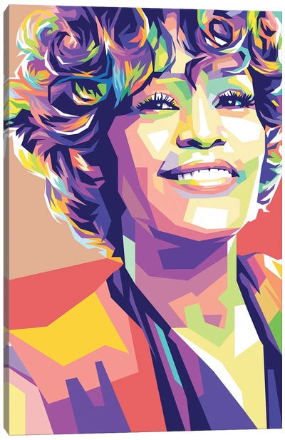 Whitney Houston Canvas Art Print - Dayat Banggai
