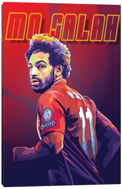 Mo Salah Canvas Art Print - Soccer Art