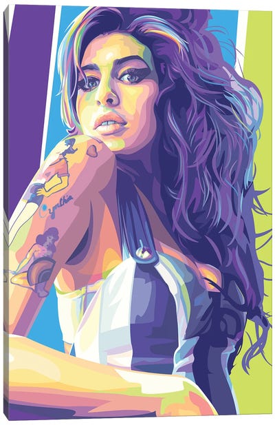 Amy Winehouse Canvas Art Print - R&B & Soul