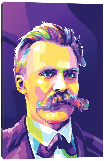 Friedrich Nietzsche Canvas Art Print - Dayat Banggai