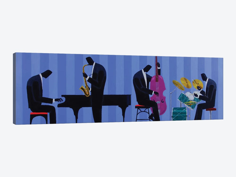 Royal Blues Quartet by Darryl Daniels 1-piece Canvas Art