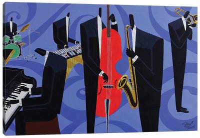 A Concerted Effort Canvas Art Print - Jazz Art