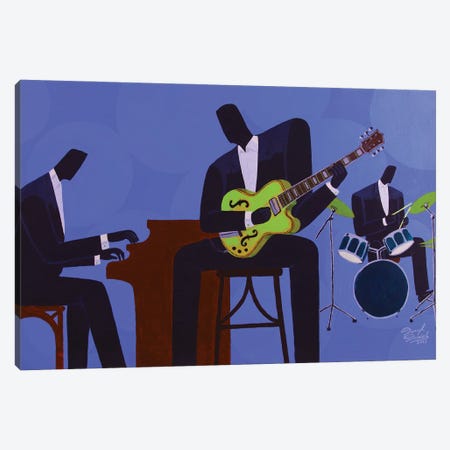 Blue Mood Trio Canvas Print #DYD3} by Darryl Daniels Canvas Art Print