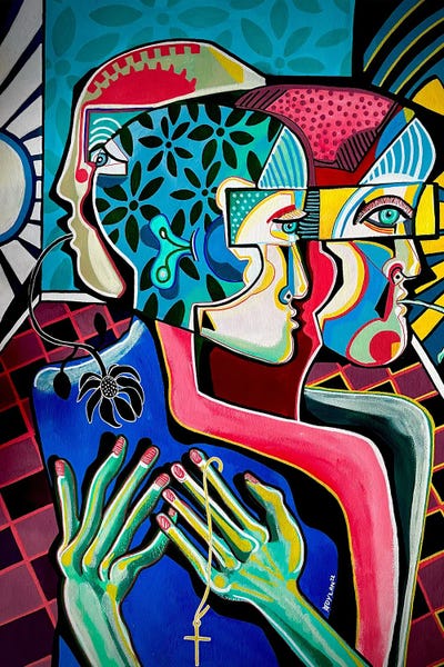 Cubist Visage: Grief by Dylan Gill