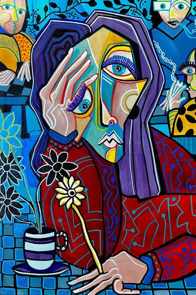 Cubist Visage: Happy Mondays by Dylan Gill