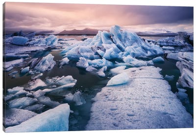 Calm Canvas Art Print - Glacier & Iceberg Art