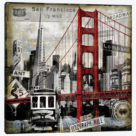 Landmarks San Francisco Canvas Print #DYM11} by Dylan Matthews Canvas Art