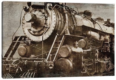 Locomotive Canvas Art Print - Vintage Décor