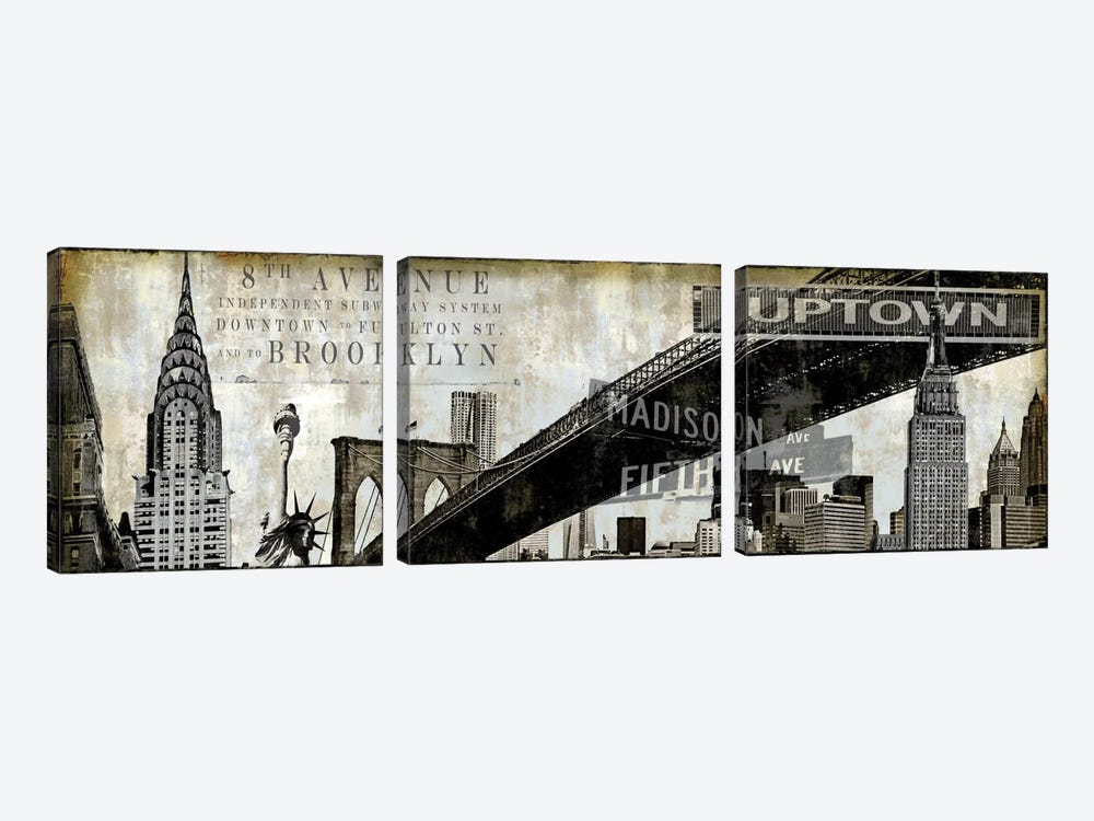 NY Perspectives by Dylan Matthews 3-piece Canvas Art Print