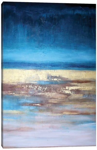 Abstract Landscape XIV Canvas Art Print - Ocean Blues