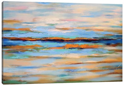 Abstract Seascape Canvas Art Print - Abstract Office Art
