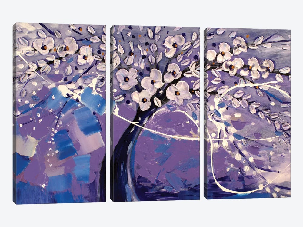 Purple Dream by Radiana Christova 3-piece Canvas Art Print
