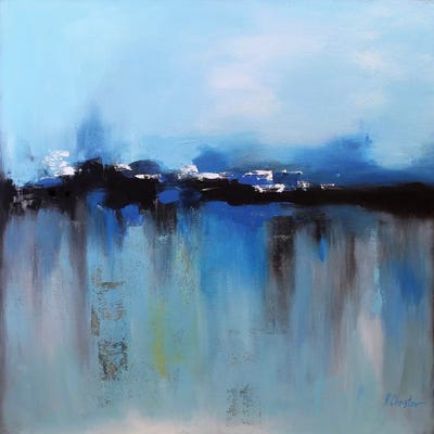 Blue Utopia by Radiana Christova framed canvas print