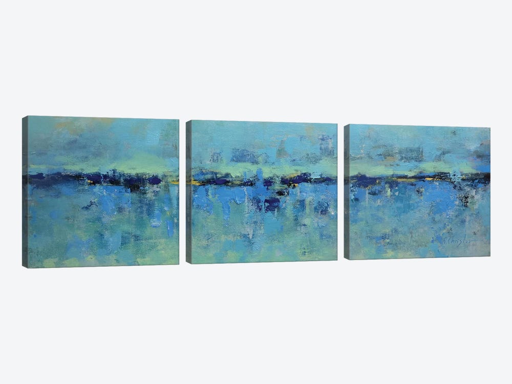 Abstract Seascape XXI by Radiana Christova 3-piece Canvas Print