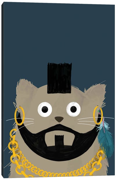 Cat Mr T Canvas Art Print - Doozal