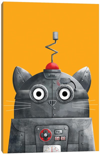 Cat Robot C.A.T Canvas Art Print - Art Gifts for Kids & Teens