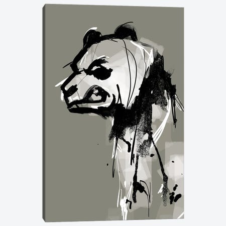 Angry Panda Canvas Print #DZL1} by Doozal Canvas Artwork