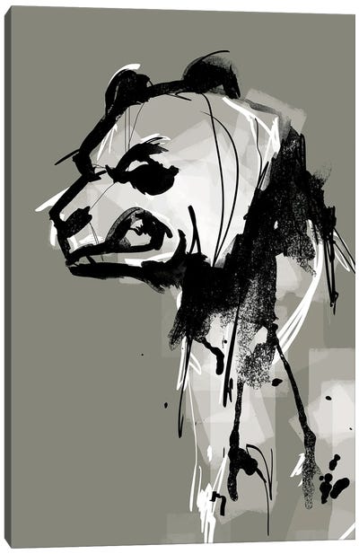 Angry Panda Canvas Art Print