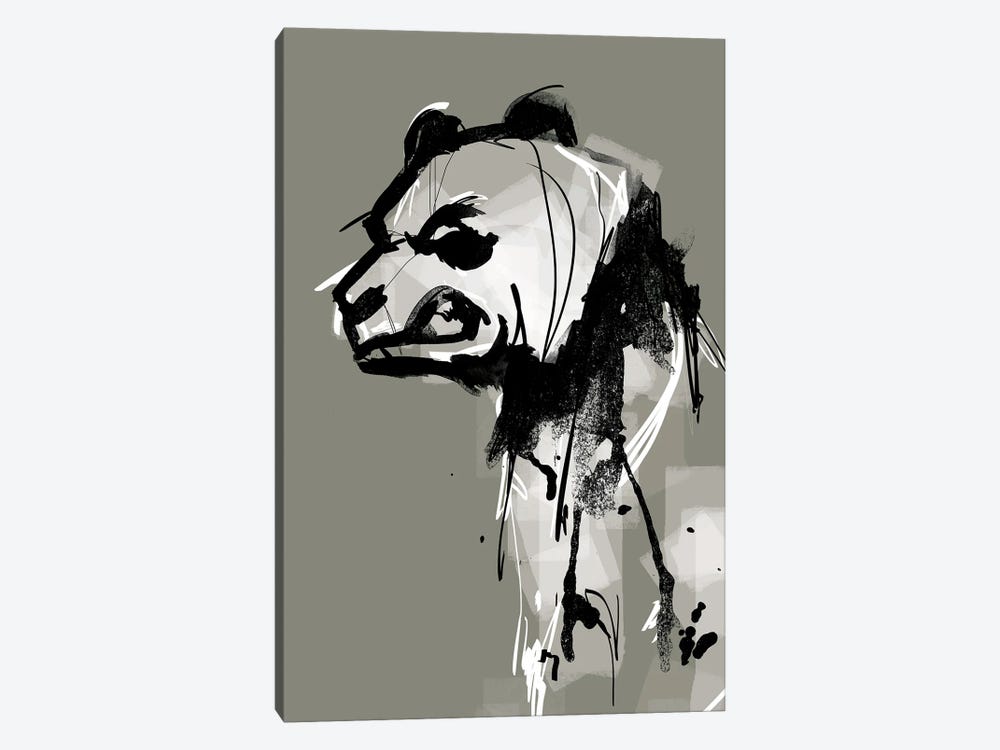 Angry Panda by Doozal 1-piece Canvas Print