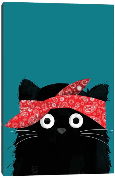 Cat Tupac Canvas Art Print - Doozal