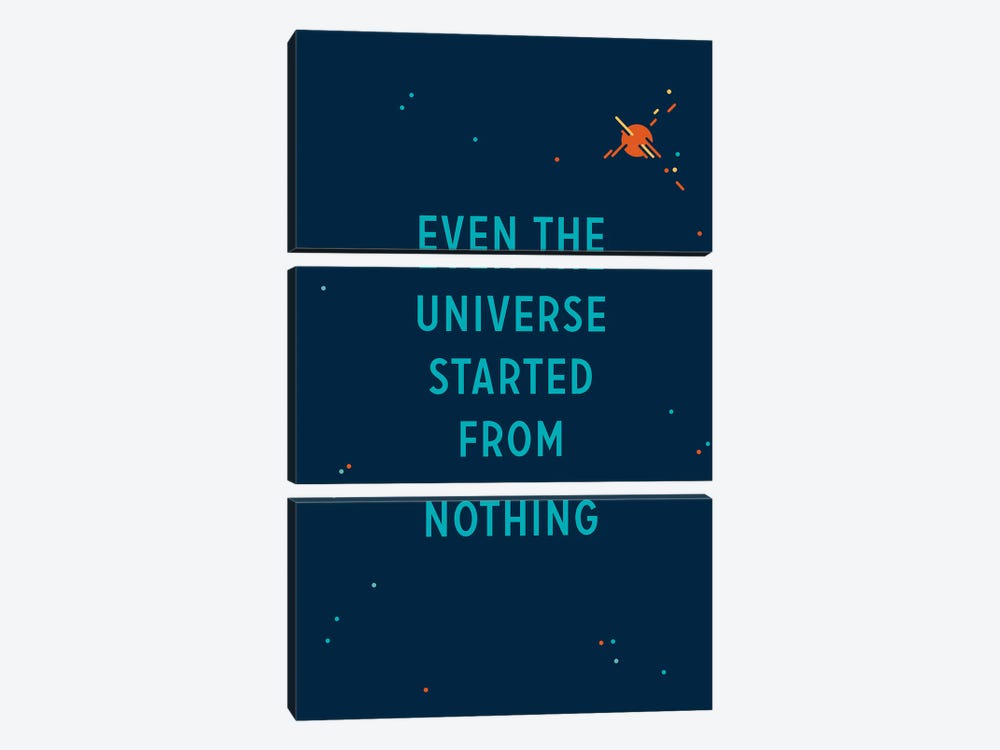 Even The Universe Started From Nothing by Doozal 3-piece Canvas Wall Art