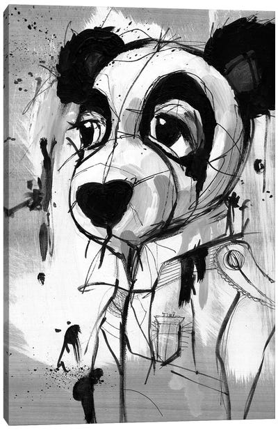 Panda Admiral Canvas Art Print - Doozal