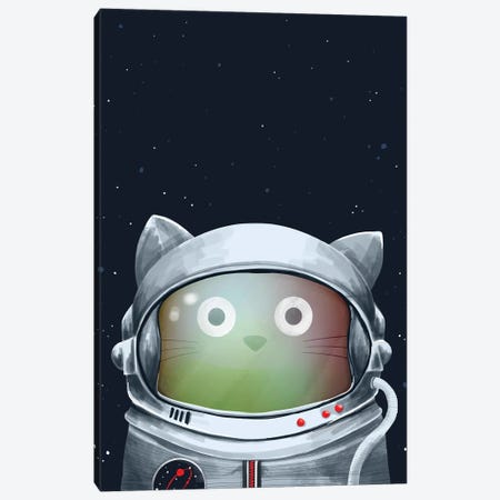 Cat Astronaut Canvas Print #DZL3} by Doozal Canvas Artwork
