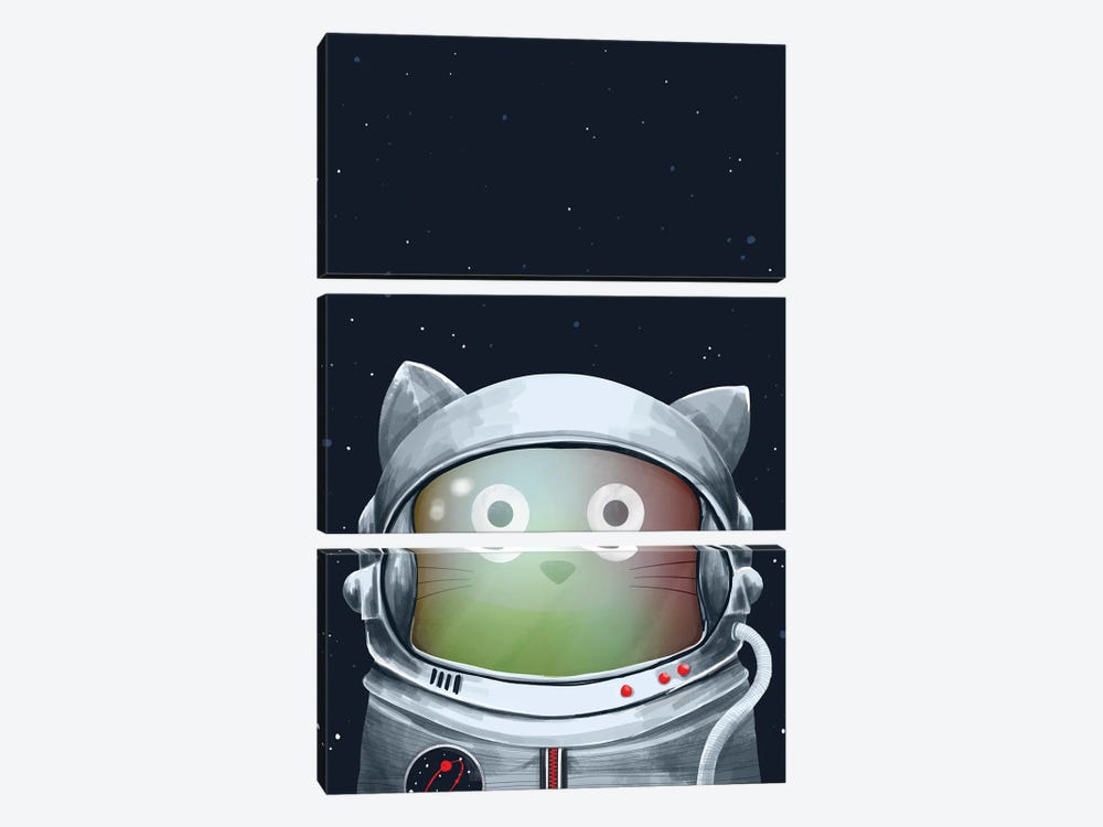 Cat Astronaut by Doozal 3-piece Art Print