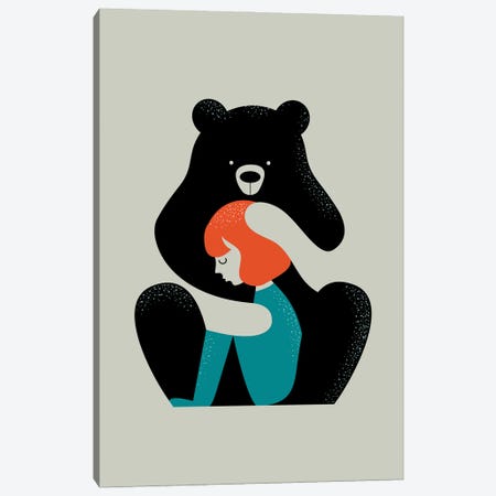 Big Bear Hug Canvas Print #DZL42} by Doozal Canvas Art