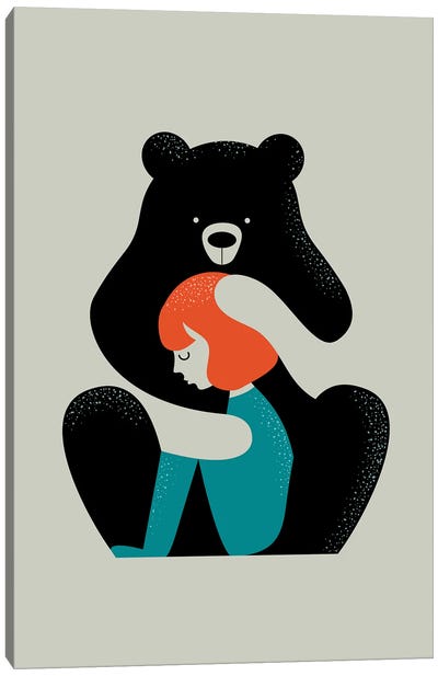 Big Bear Hug Canvas Art Print - Doozal
