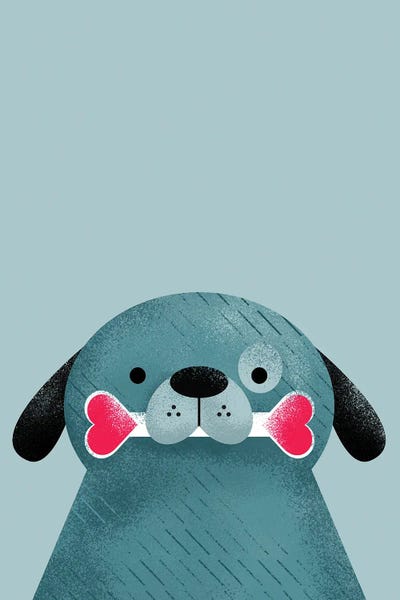 Love You To The Bone Dog by Doozal canvas print