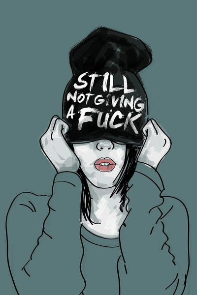 Still Not Giving A Fuck by Doozal canvas print