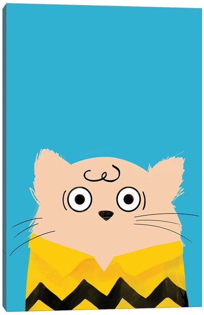 Cat Charlie Canvas Art Print - Doozal