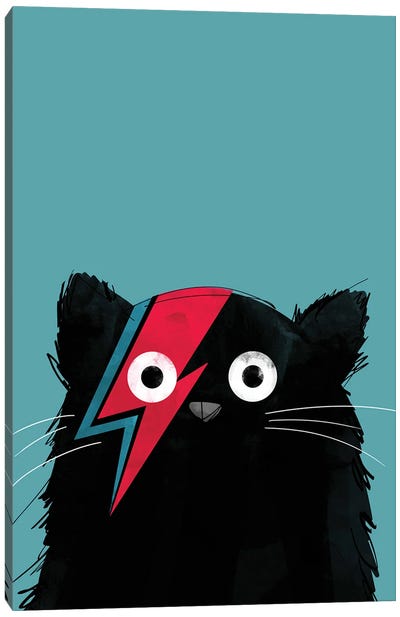 Cat Bowie Canvas Art Print - Pet Obsessed