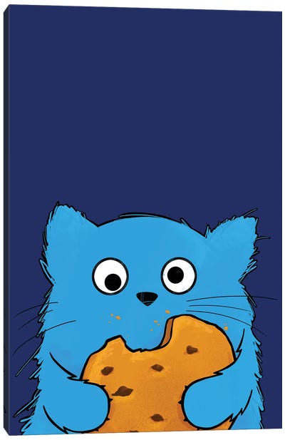 Cat Cookie Canvas Art Print - Doozal