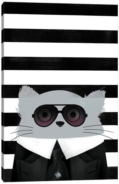 Cat Karl Canvas Art Print - Doozal