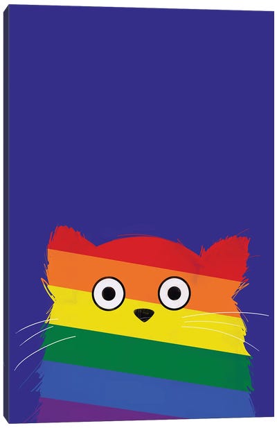 Cat Pride Canvas Art Print - Doozal