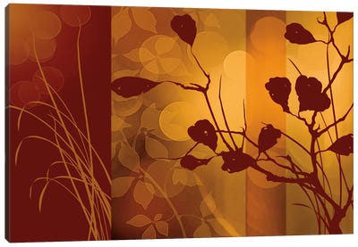 Scarlet Silhouette Canvas Art Print - Home Staging Dining Room