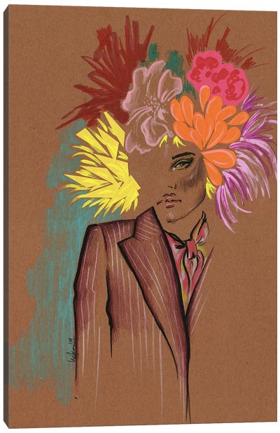 Marc Jacobs Florals Canvas Art Print - Women's Suit Art