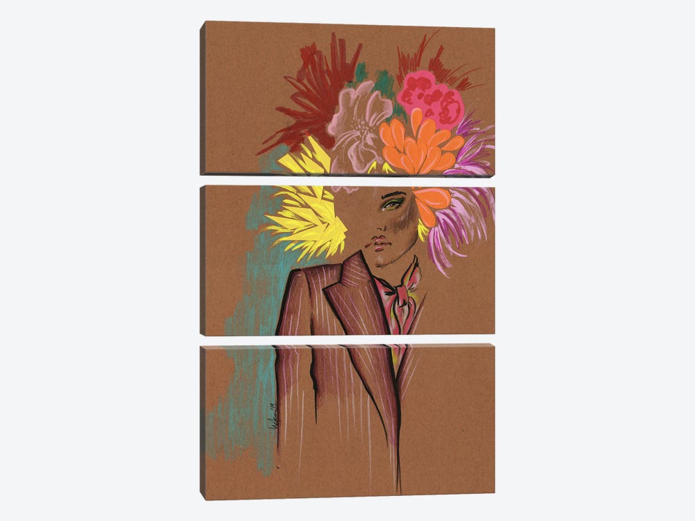 Marc Jacobs Florals by Elly Azizian 3-piece Canvas Art Print