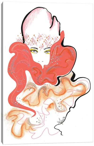 Marc Jacobs Peach Canvas Art Print - Elly Azizian