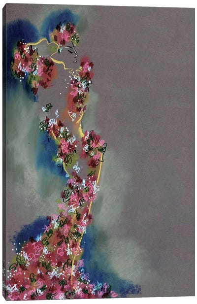McQueen Roses Canvas Art Print - Elly Azizian
