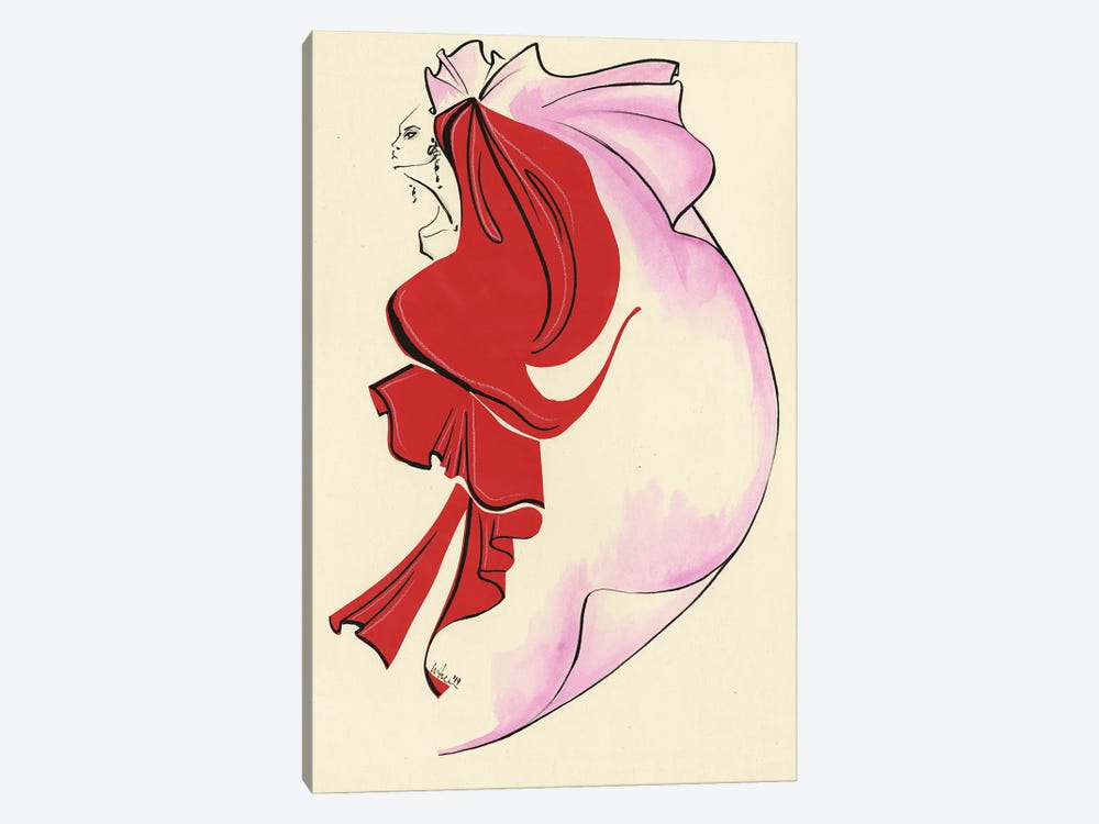 Schiaparelli Couture Collage Red by Elly Azizian 1-piece Canvas Art