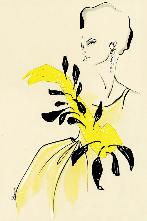 Schiaparelli Couture Collage Yellow