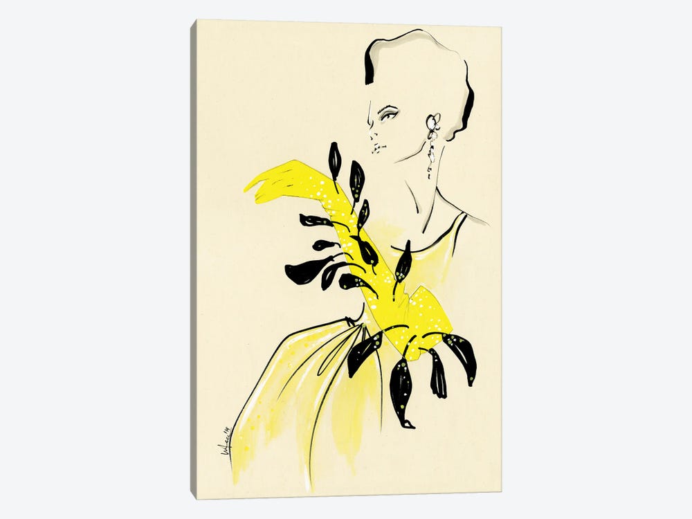 Schiaparelli Couture Collage Yellow by Elly Azizian 1-piece Canvas Print