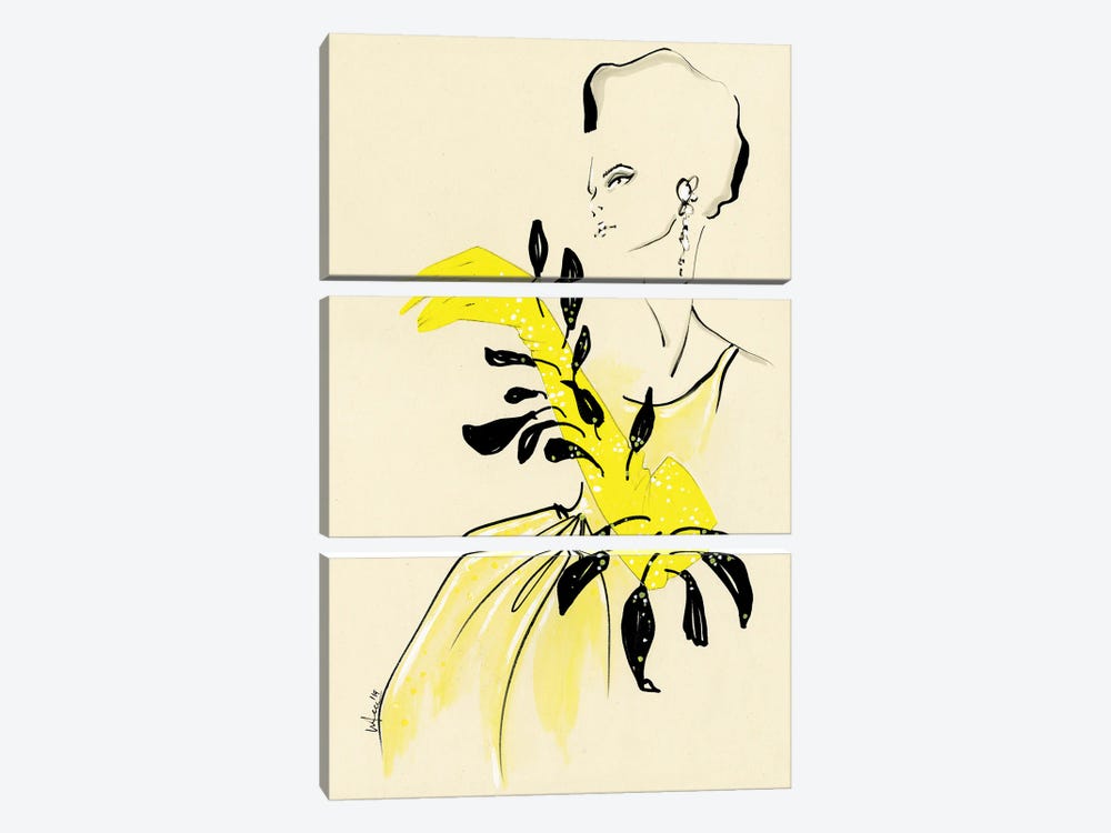 Schiaparelli Couture Collage Yellow by Elly Azizian 3-piece Art Print